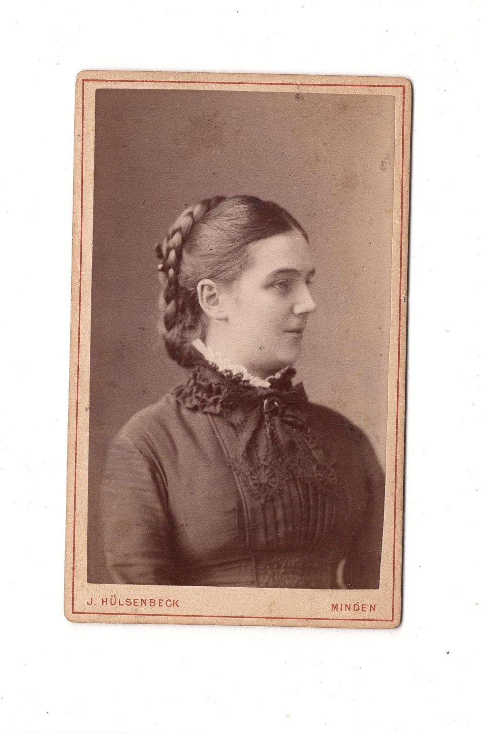 Fotografie Damenportrait - Minden 1880er / CDV C1-10
