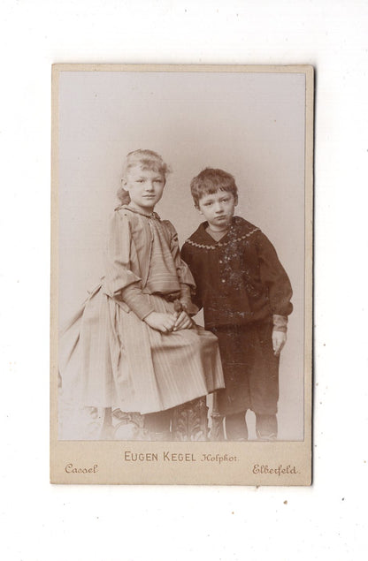 Fotografie Niedliche kleine Kinder - Kassel / Elberfeld 1890er