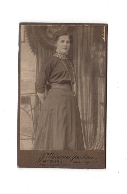 Fotografie Feine Dame - Hamburg 1900er / CDV L1-31