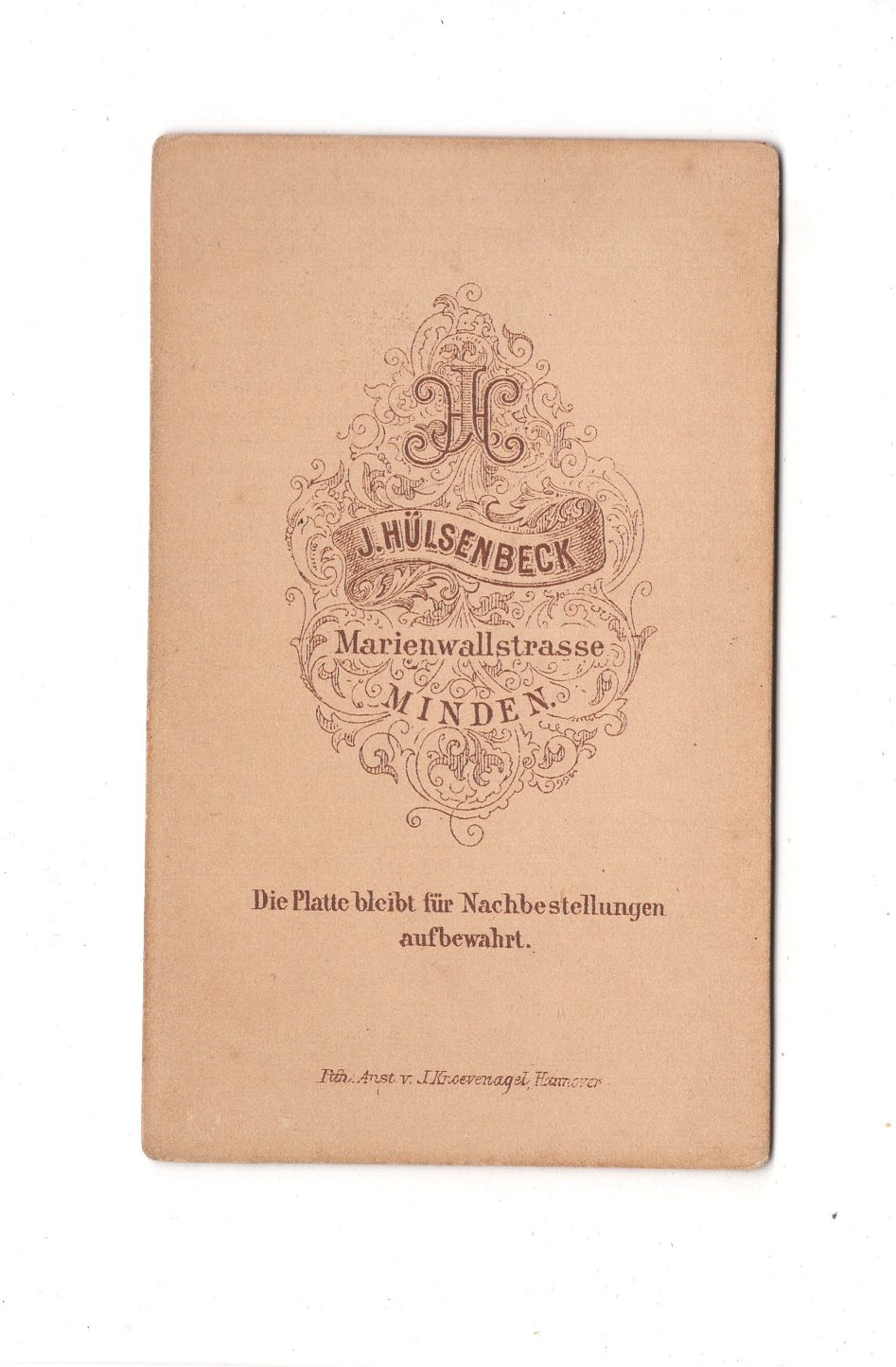 Fotografie Damenportrait - Minden 1880er / CDV C1-10