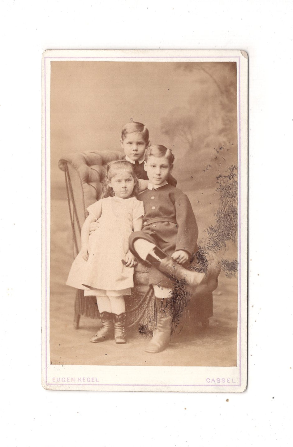 Fotografie Niedliche kleine Kinder - Kassel 1870er
