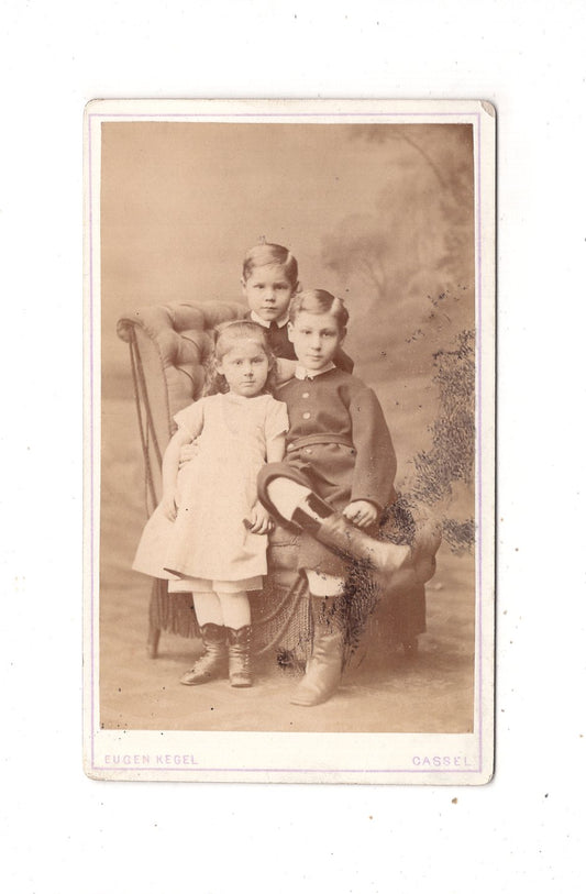 Fotografie Niedliche kleine Kinder - Kassel 1870er