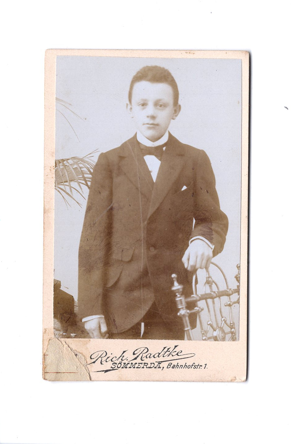 Fotografie Feiner Junge - Sömmerda 1890er