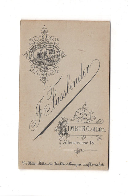 Fotografie Damenportrait - Limburg an der Lahn 1890er / CDV C1-10