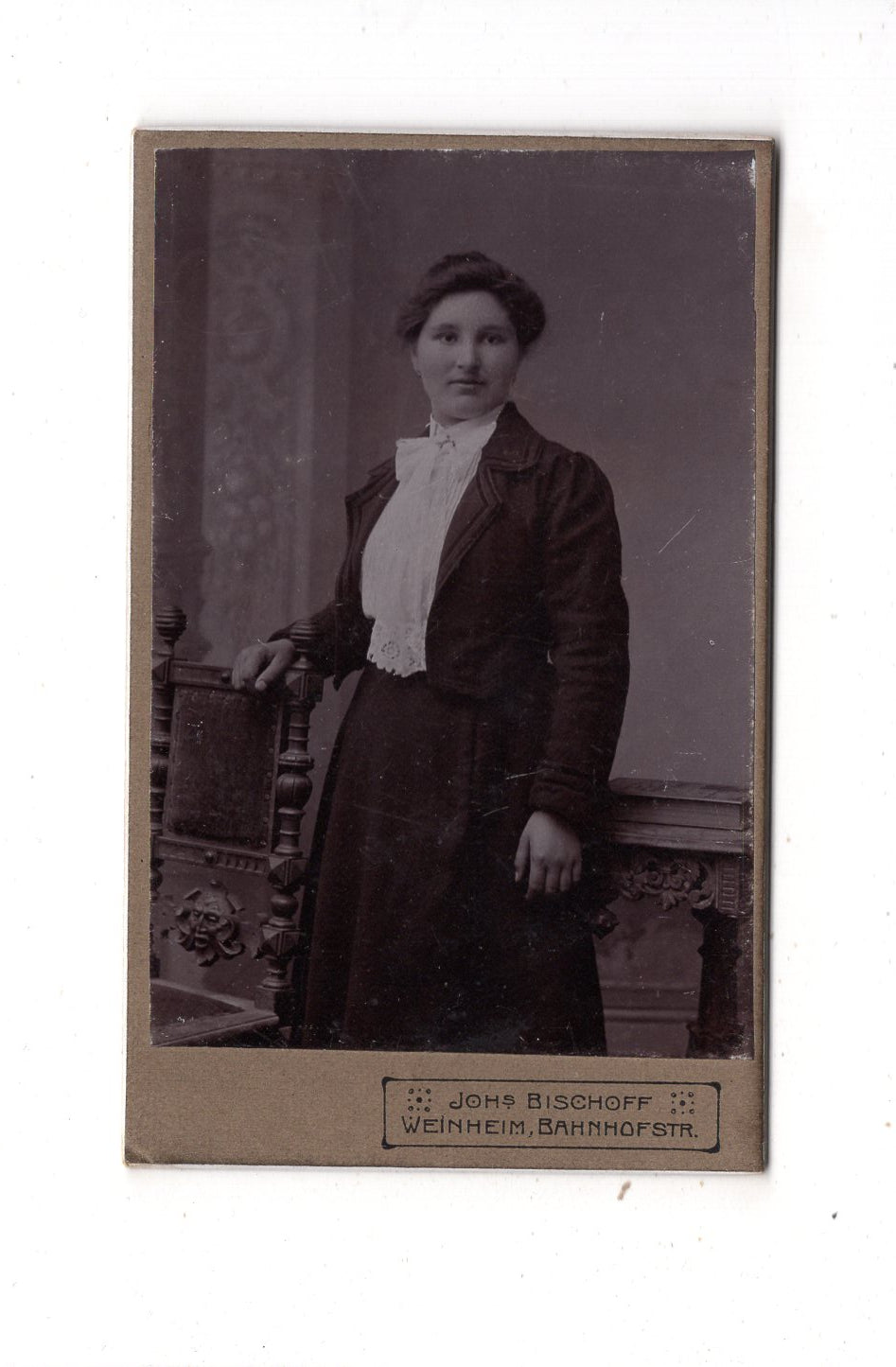 Fotografie Feine Dame - Weinheim 1900er / CDV L1-31