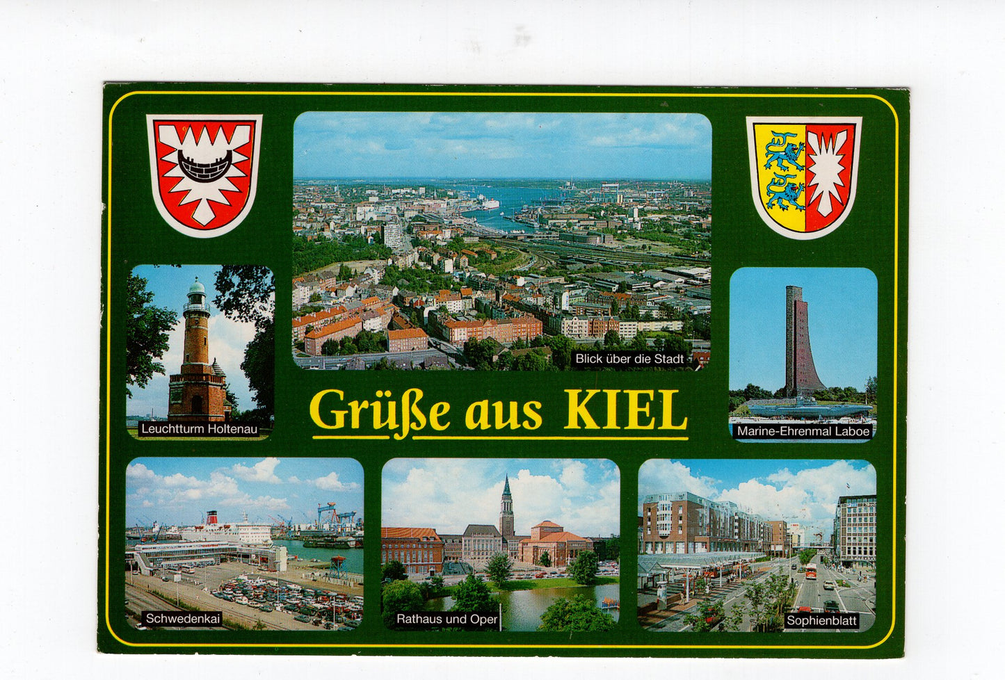 Ansichtskarte Kiel / Leuchtturm Holtenau / Schwedenkai +++