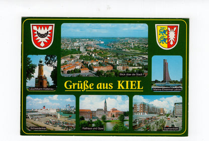 Ansichtskarte Kiel / Leuchtturm Holtenau / Schwedenkai +++