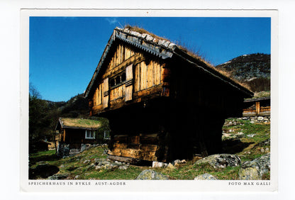 Ansichtskarte Speicherhaus in Bykle / Aust-Agder / Norwegen