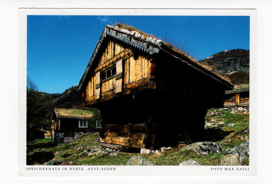 Ansichtskarte Speicherhaus in Bykle / Aust-Agder / Norwegen
