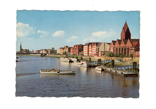 Ansichtskarte Bremen / Die Weser