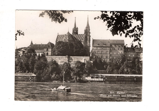 Ansichtskarte Basel / Pfalz am Rhein und Münster / Schweiz