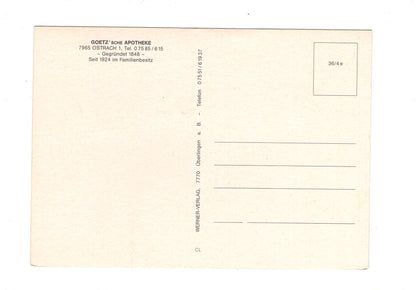 Ansichtskarte Goetz`sche Apotheke / Ostrach 1 / H1-60