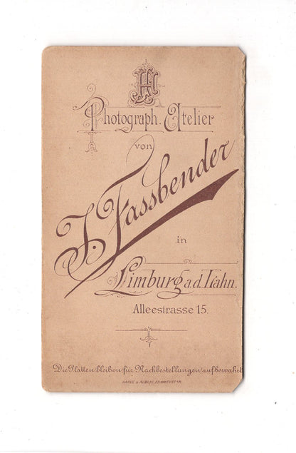 Fotografie Damenportrait - Limburg an der Lahn 1890er / CDV C1-10