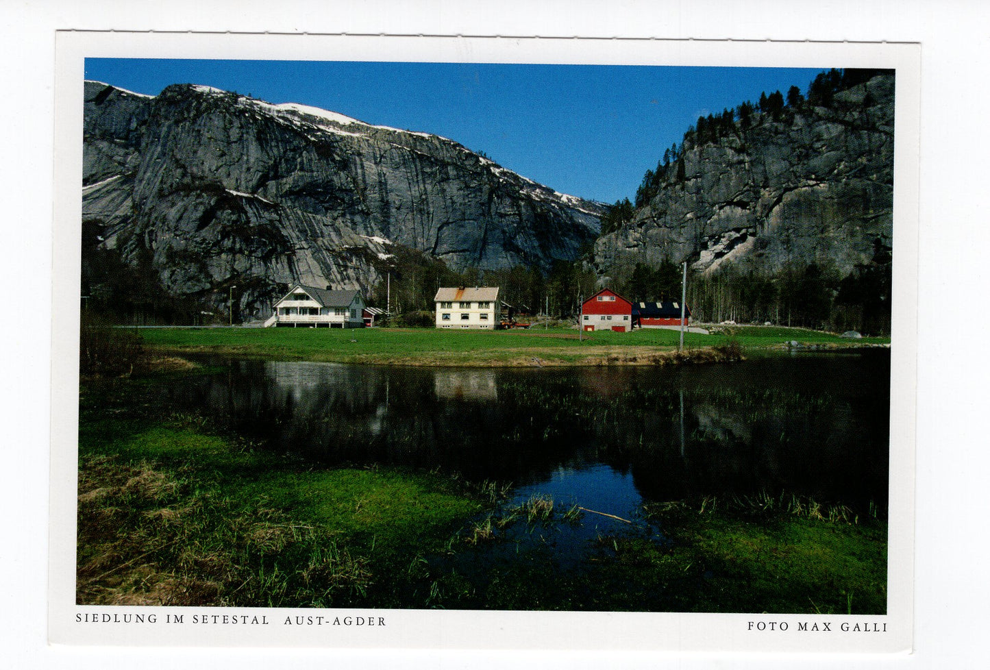 Ansichtskarte Siedlung im Setestal / Aust-Agder / Norwegen