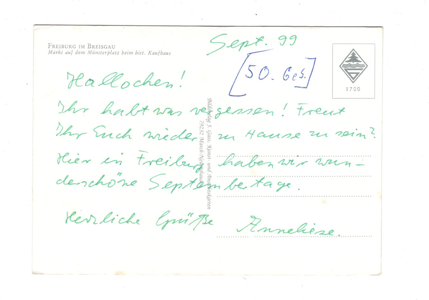 Ansichtskarte Freiburg im Breisgau / Markt auf dem Münsterplatz / G1-64