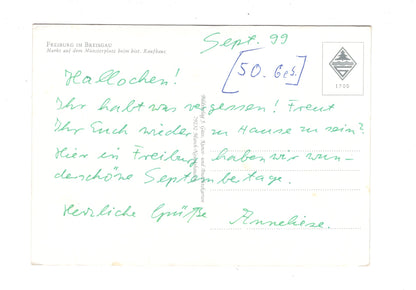 Ansichtskarte Freiburg im Breisgau / Markt auf dem Münsterplatz / G1-64