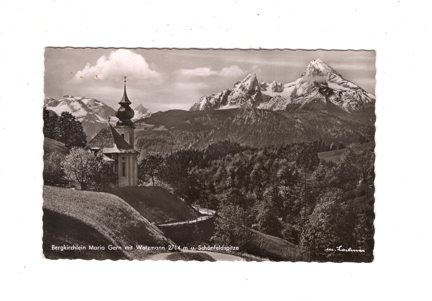 Ansichtskarte Bergkirchlein Maria Gern mit Watzmann / N1-70