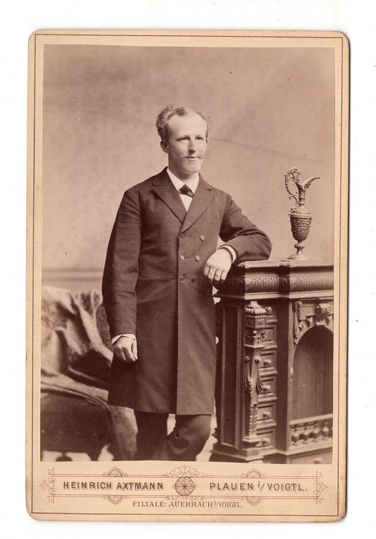 Fotografie Feiner Herr - Plauen im Vogtland um 1880 / CAB W-34