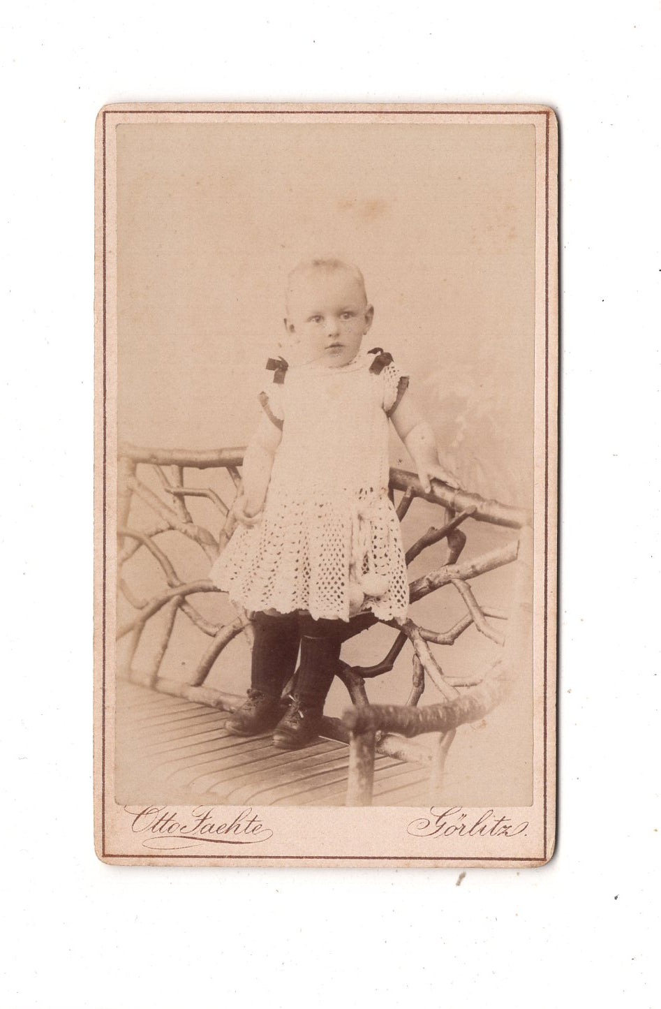 Fotografie Niedliches kleines Kind - Görlitz 1890er / CDV M1-33