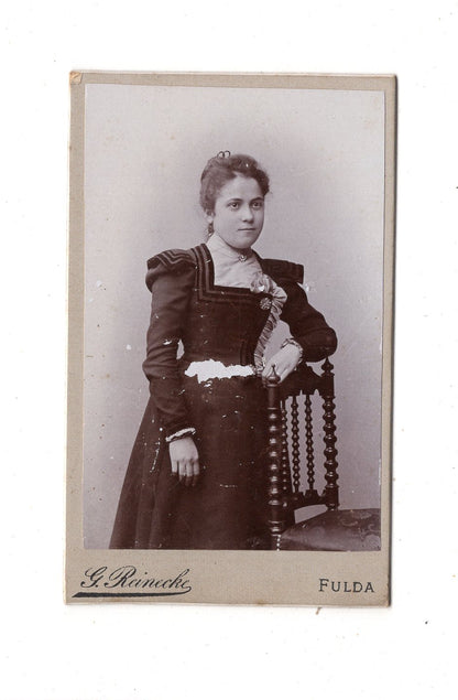Fotografie Feine Dame - Fulda 1890er / CDV L1-31