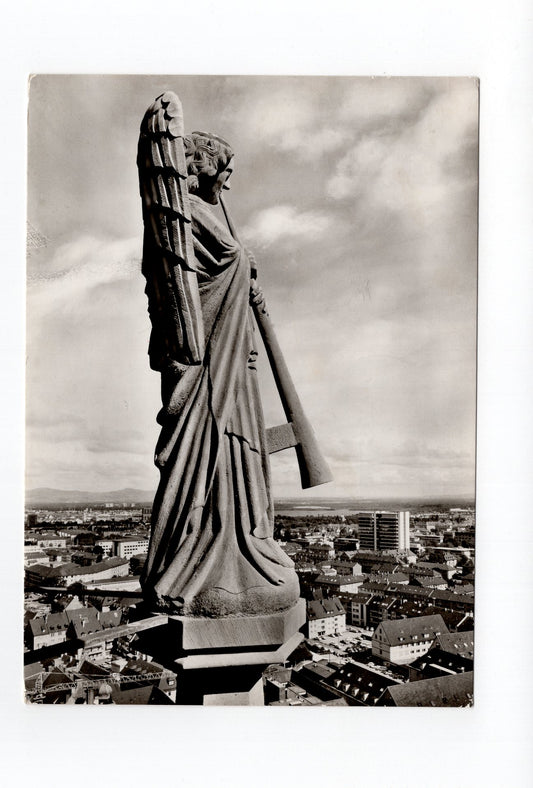 Ansichtskarte Freiburg im Breisgau / Posaunenengel auf dem Münsterturm