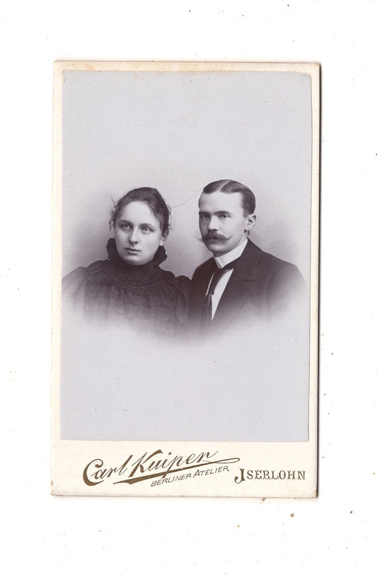 Fotografie Feines Paar mit Widmung - Iserlohn 1897