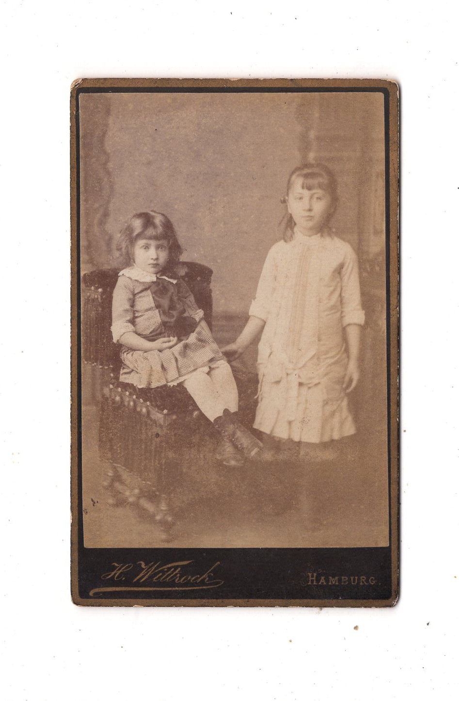 Fotografie Niedliche kleine Kinder - Hamburg um 1880