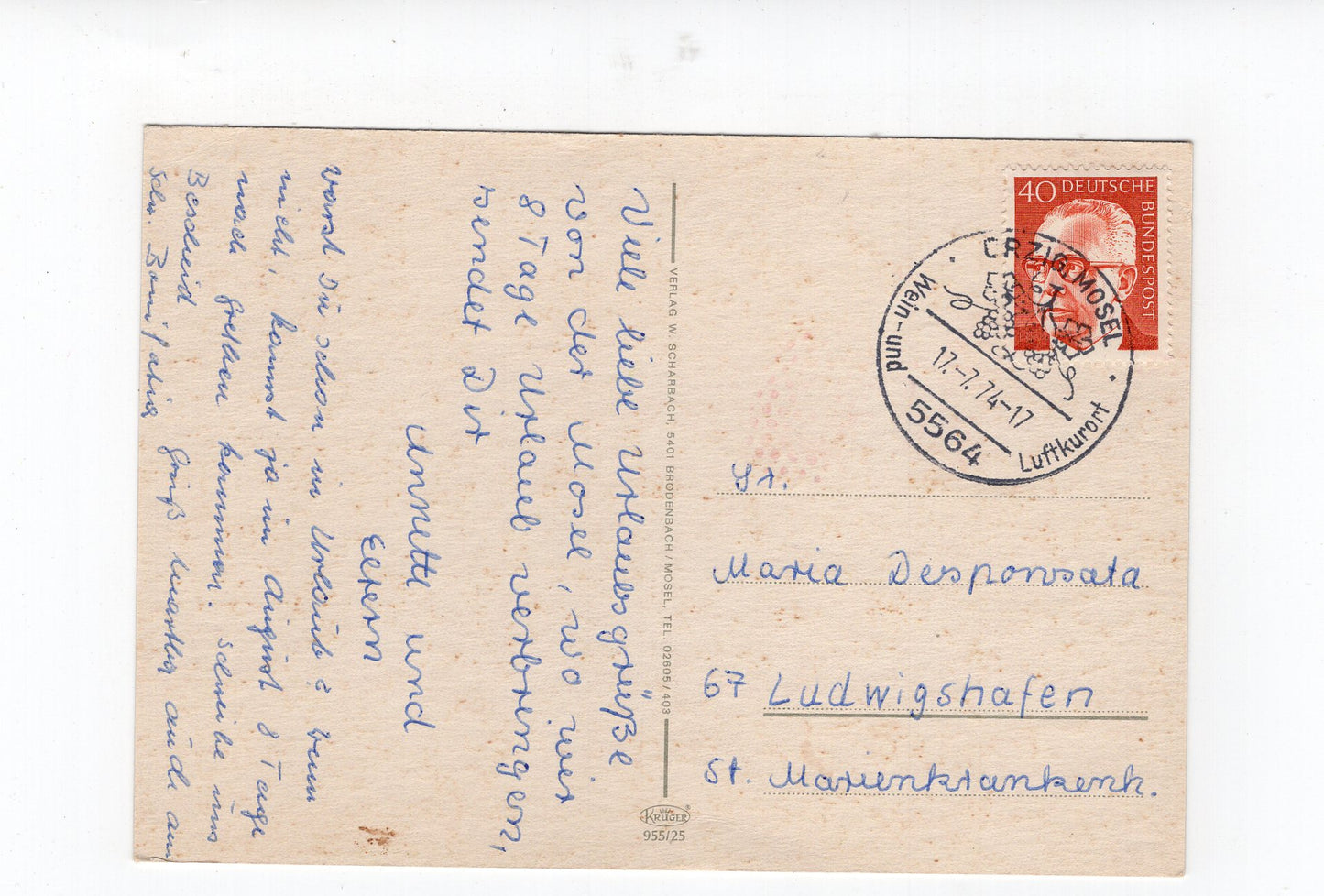 Ansichtskarte Romantik an der Mosel / Burg Eltz +++