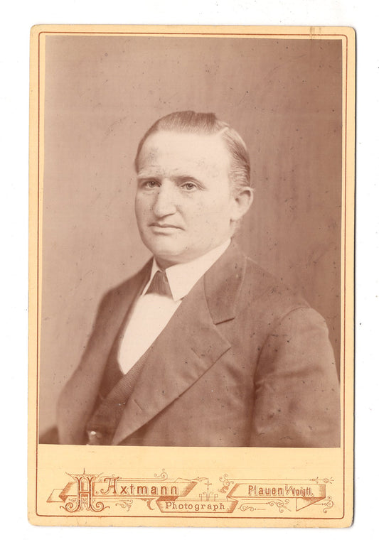 Fotografie Feiner Herr - Plauen im Vogtland um 1880 / CAB W-34