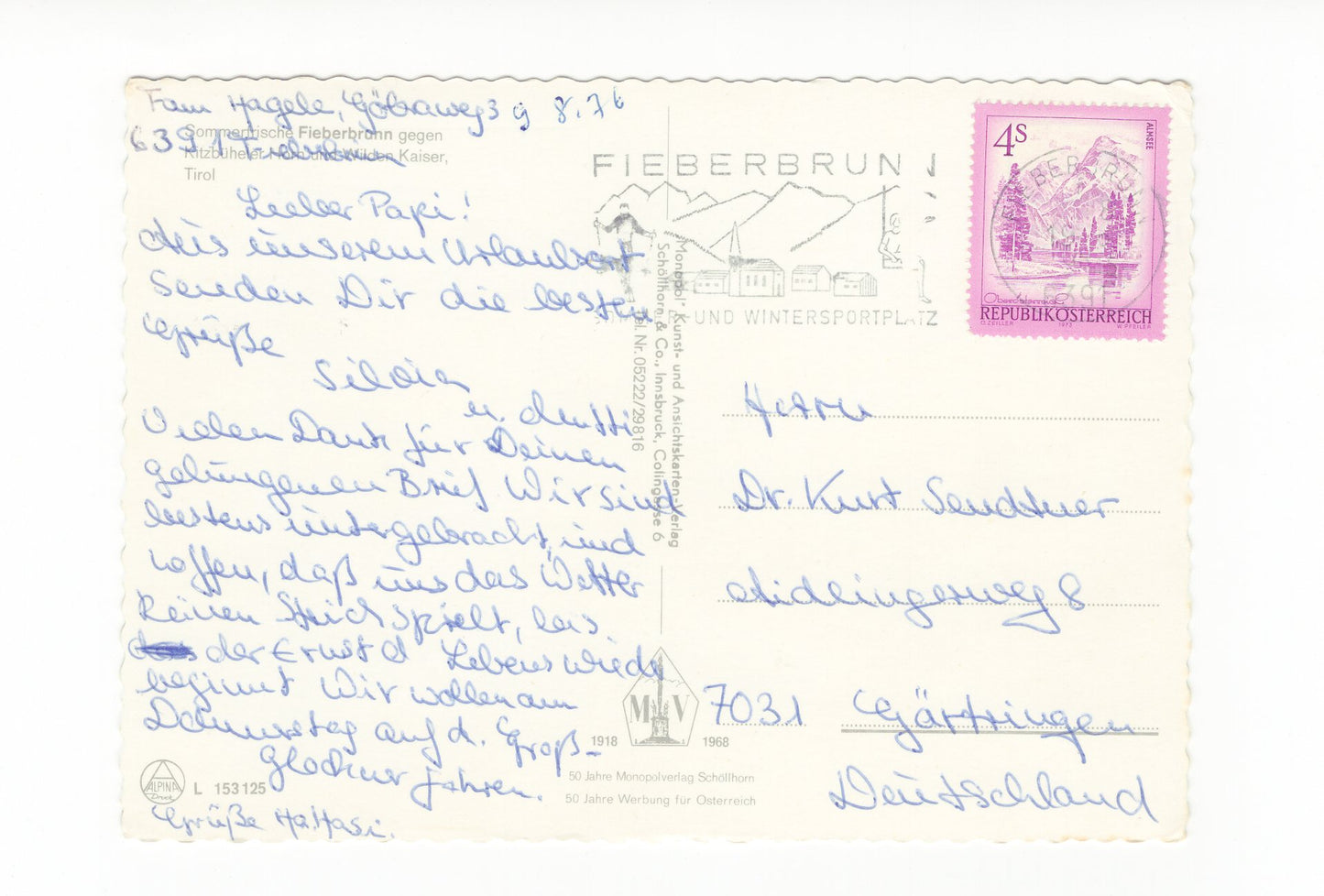 Ansichtskarte Fieberbrunn / Tirol / Österreich