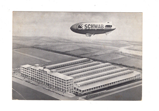 Ansichtskarte Hanau am Main / Versandhaus Schwab / Schwab-Luftschiff / I1-59