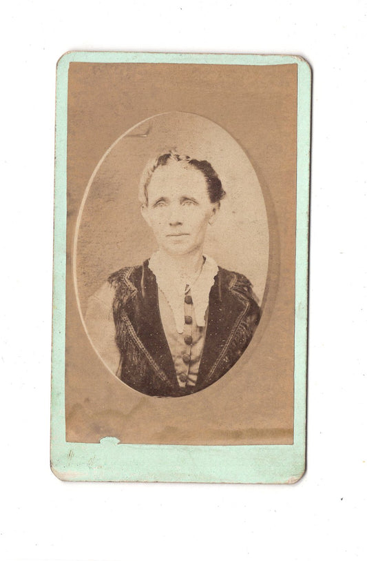 Fotografie Damenportrait - Davenport / Iowa / USA um 1880 / CDV C1-10