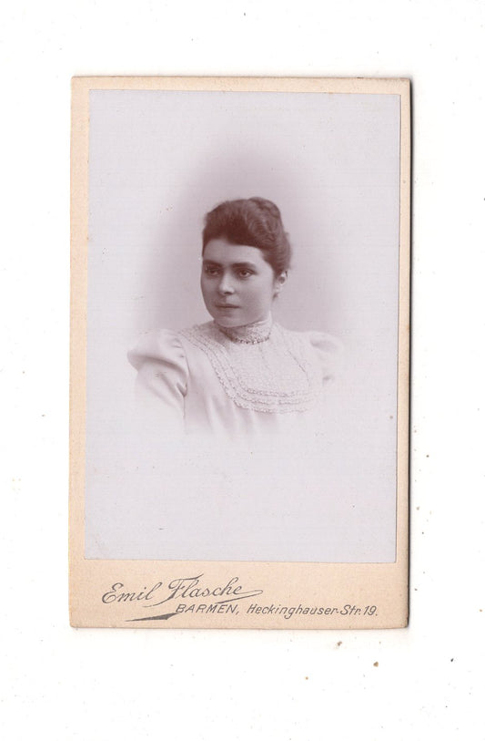 Fotografie Damenportrait mit Widmung - Barmen 1900er