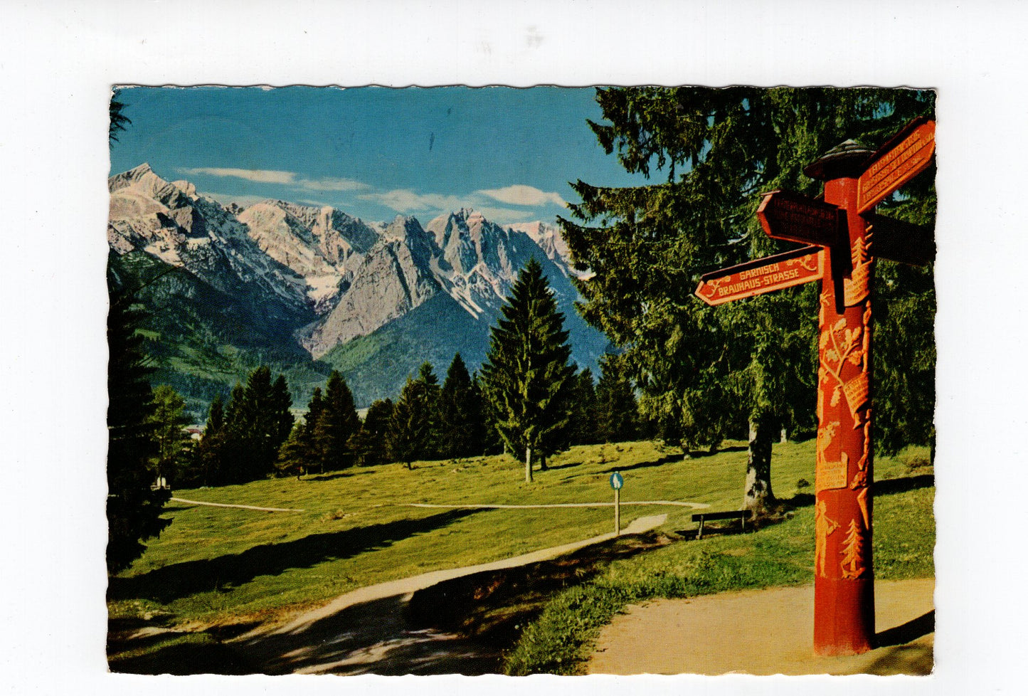 Ansichtskarte Kramerplateauweg bei Garmisch-Partenkirchen