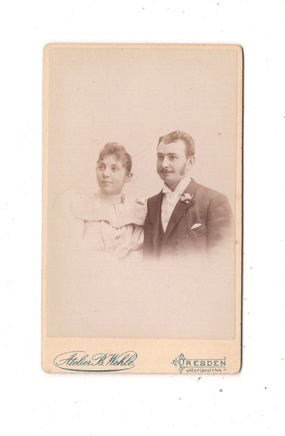 Fotografie Feines Paar - Dresden um 1890