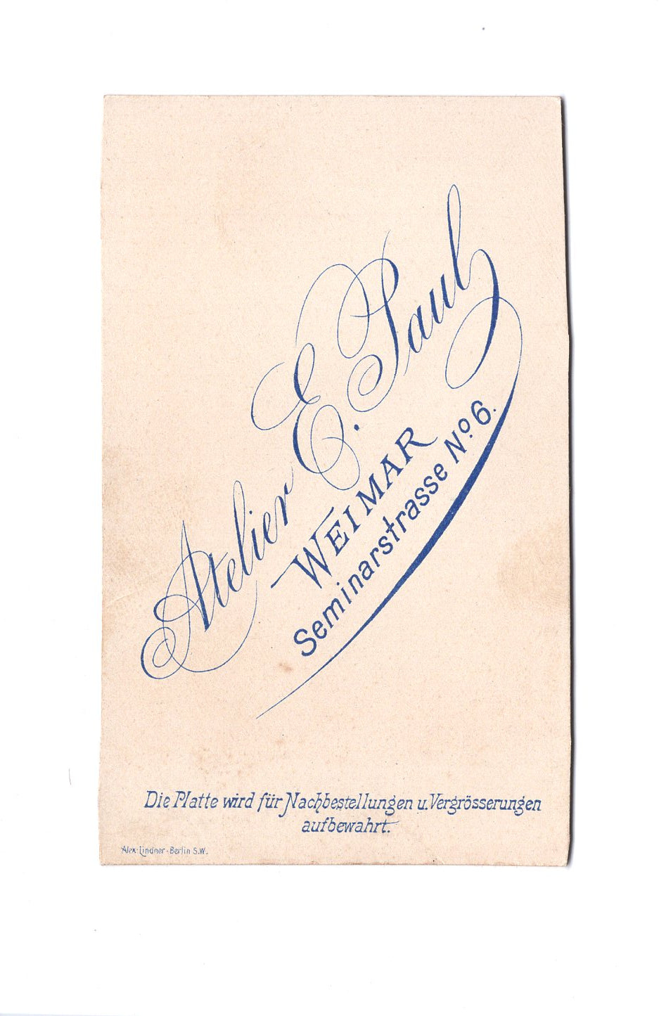 Fotografie Herrenportrait - Weimar 1890er