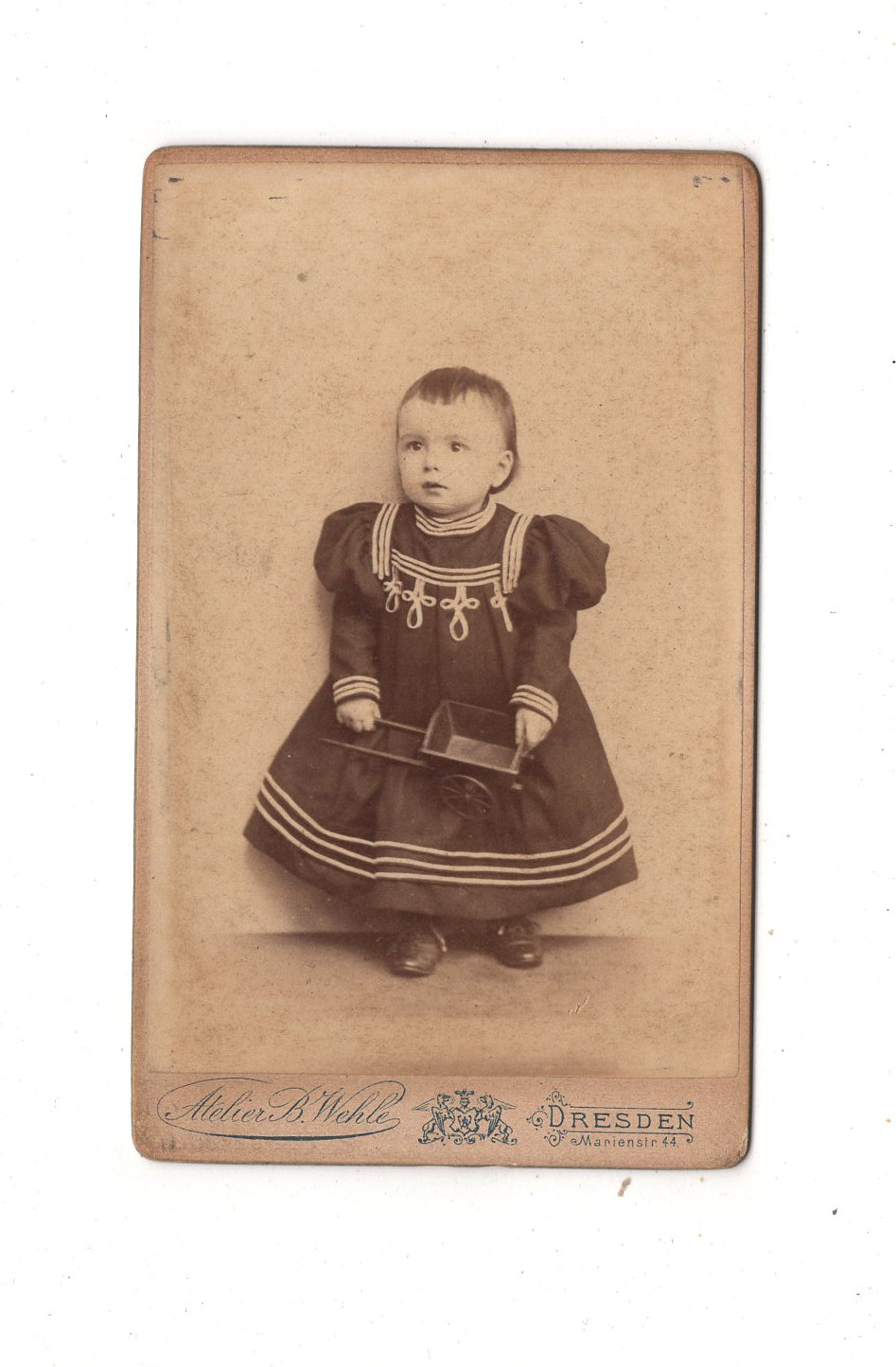 Fotografie Niedlicher kleiner Junge - Dresden 1880er / CDV M1-13