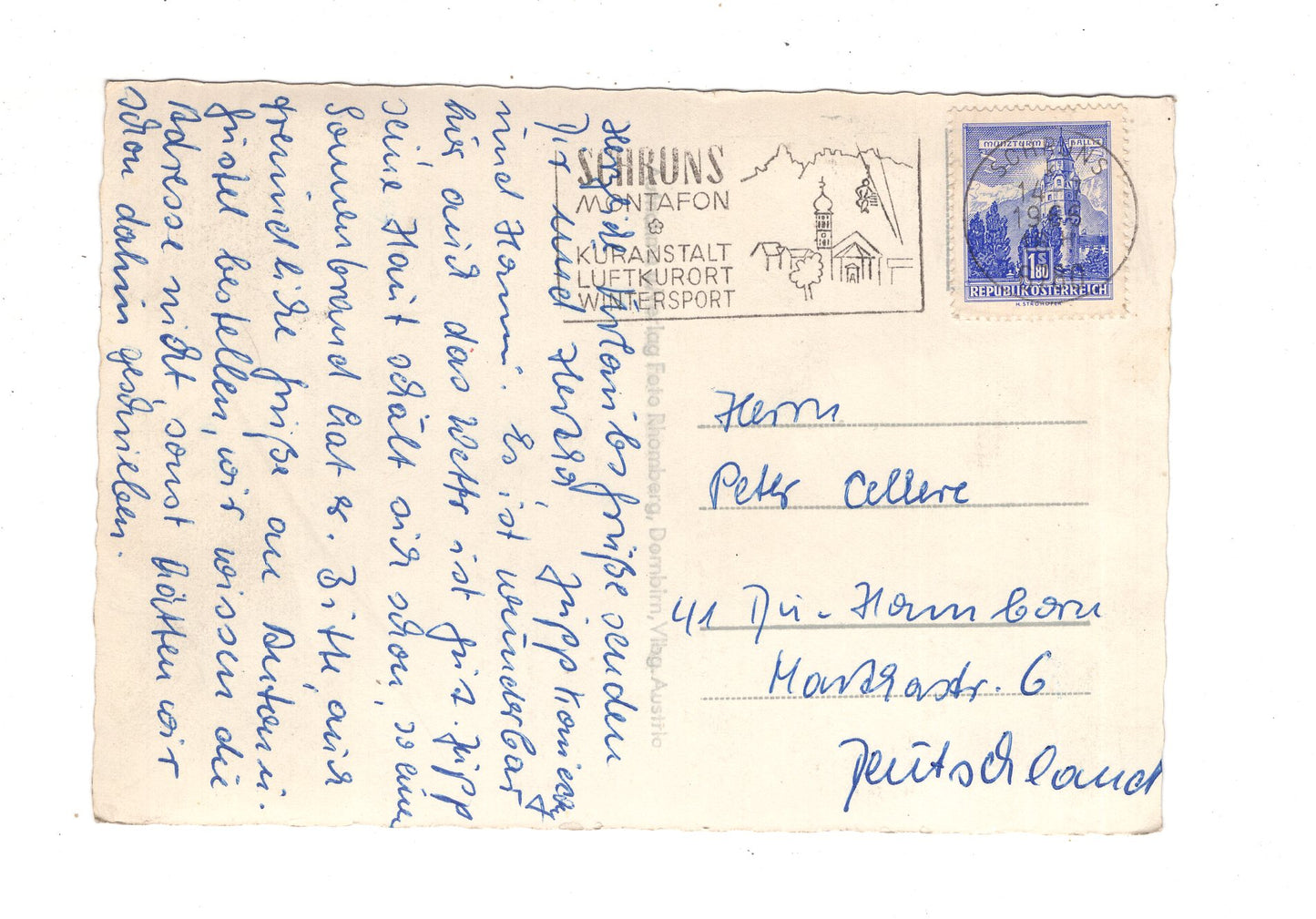 Ansichtskarte Brand gegen Scesaplana / Vorarlberg / Österreich / N1-70