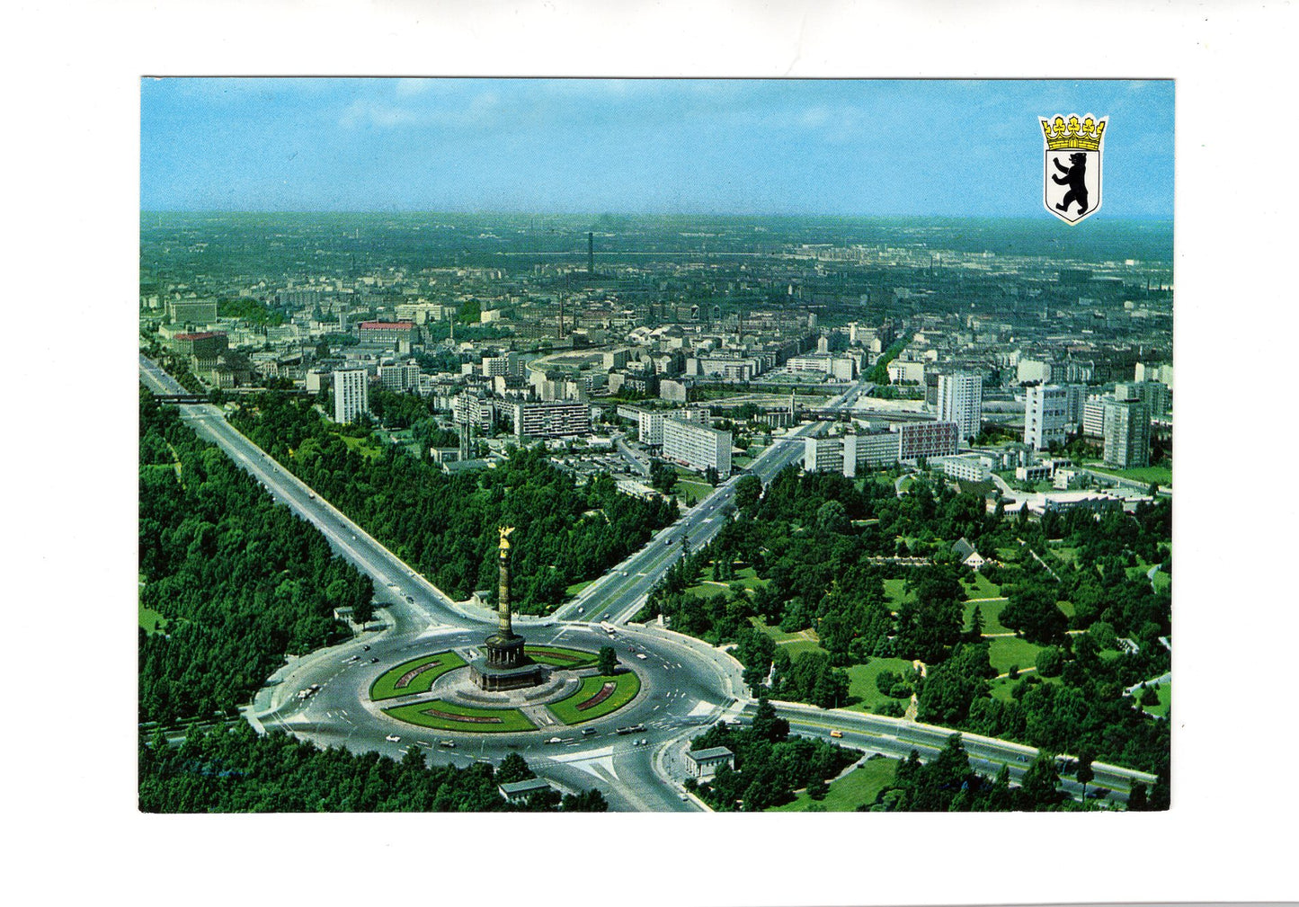 Ansichtskarte Berlin-Tiergarten / Siegessäule und Hansaviertel