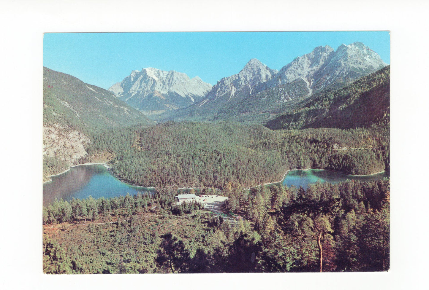 Ansichtskarte Fernpassgebiet mit Rasthaus Zugspitzblick / Österreich