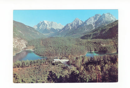 Ansichtskarte Fernpassgebiet mit Rasthaus Zugspitzblick / Österreich