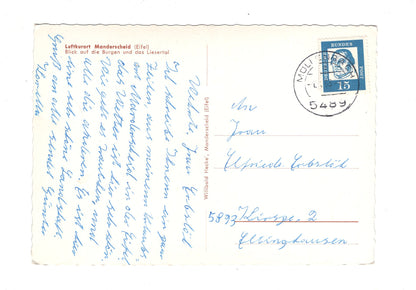 Ansichtskarte Manderscheid / Eifel / Blick auf die Burgen / H1-61