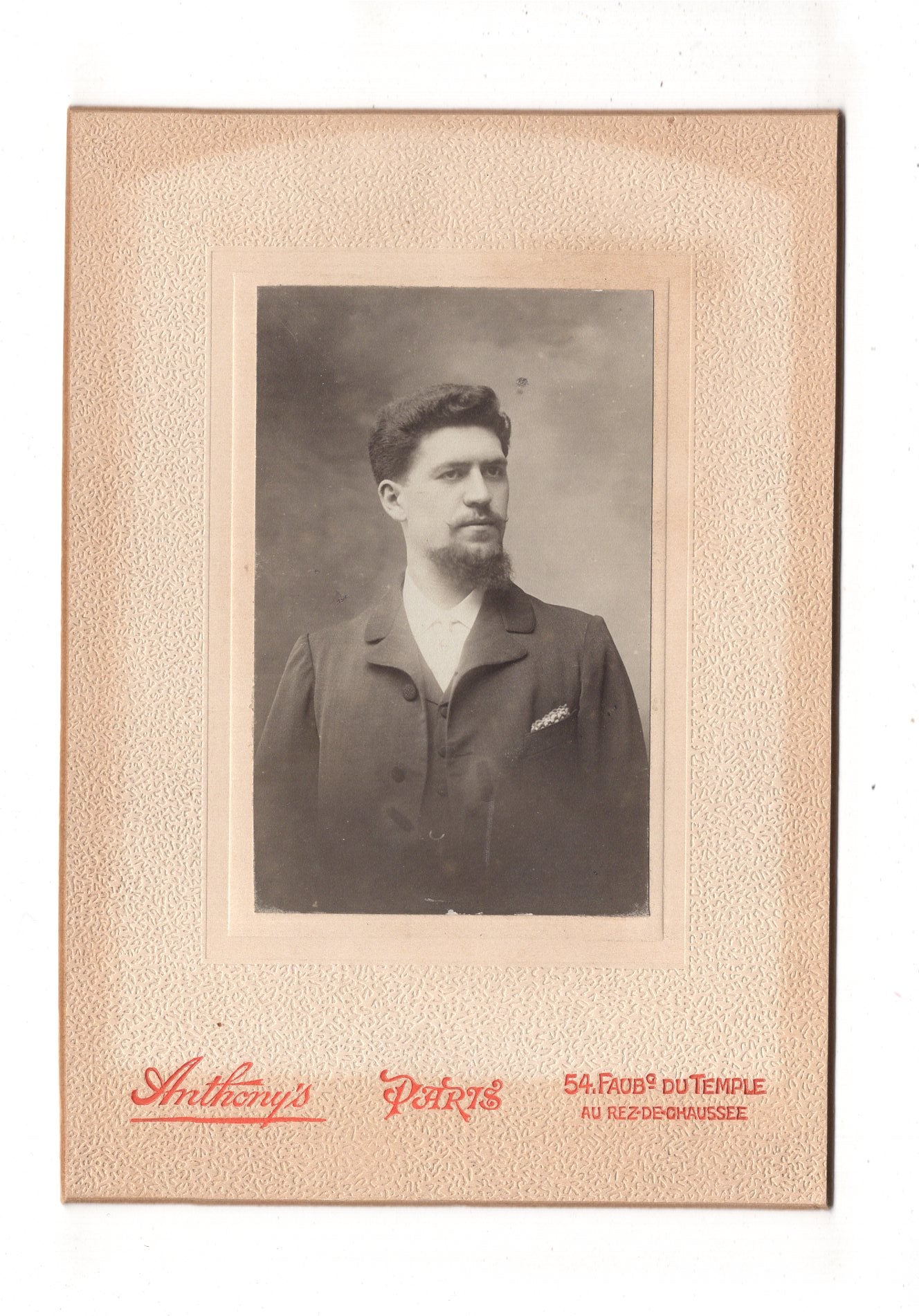 Fotografie Feiner Herr - Paris 1900er / CAB W-34