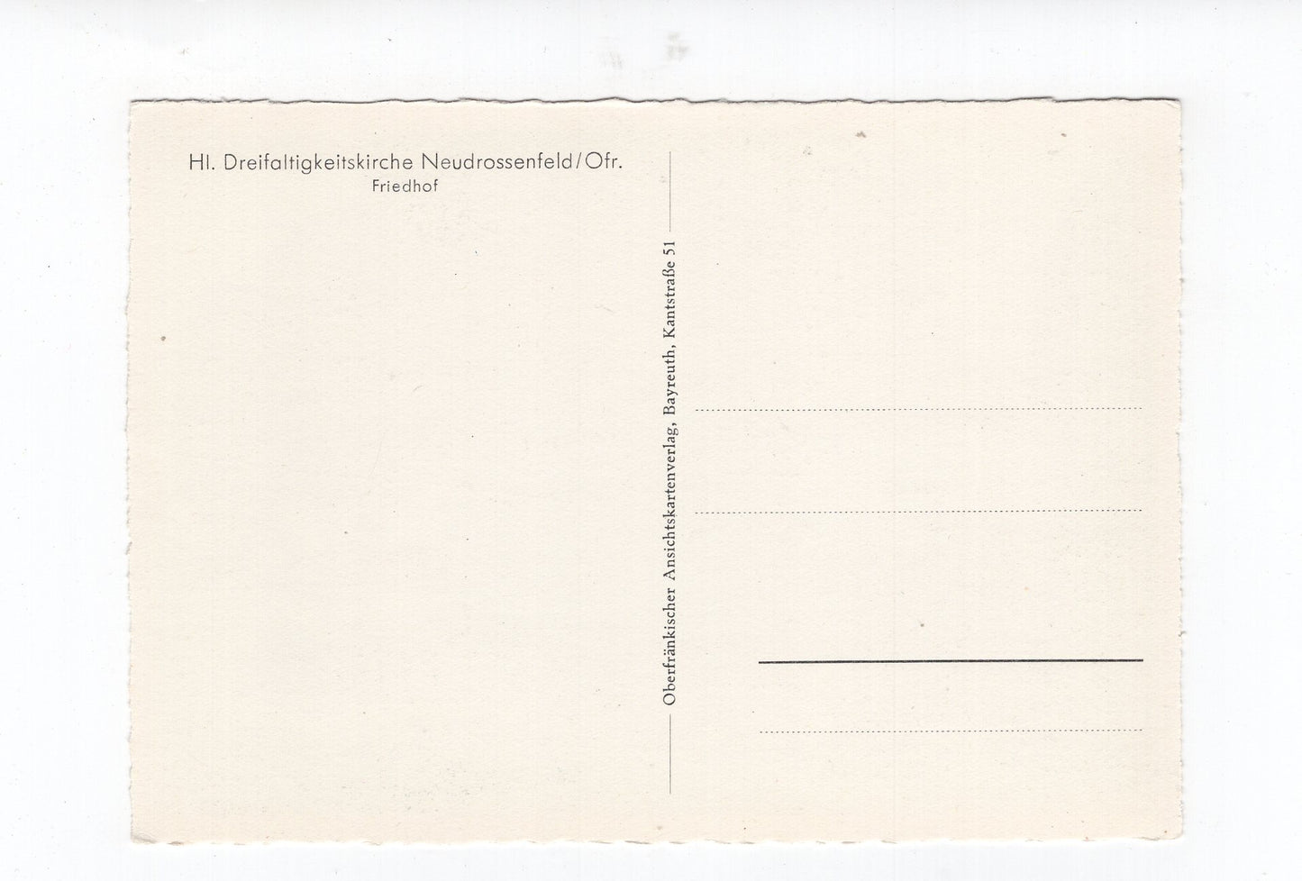 Ansichtskarte Hl. Dreifaltigkeitskirche Neudrossenfeld / Oberfranken / Friedhof