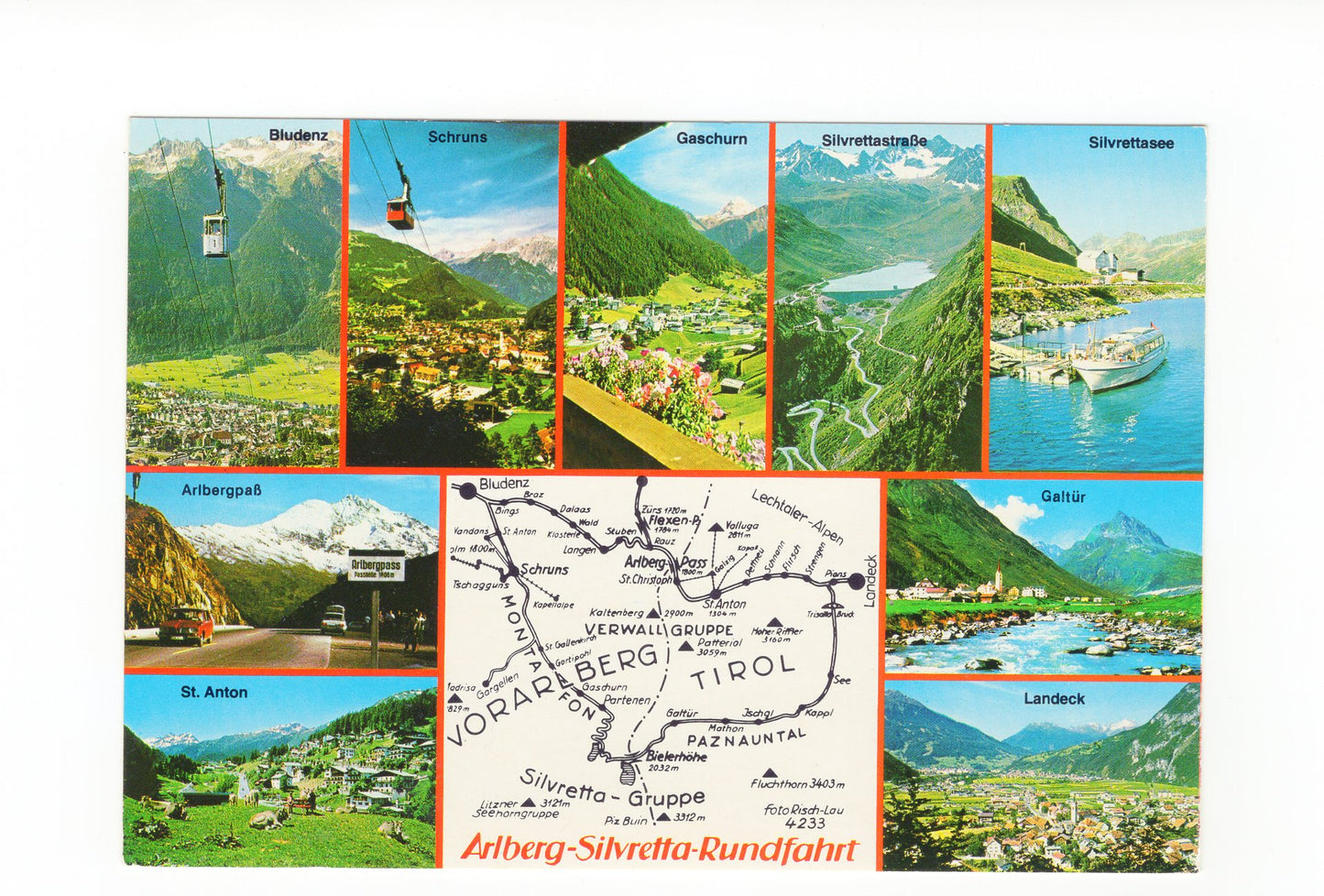 Ansichtskarte Arlberg-Silvretta-Rundfahrt / Österreich