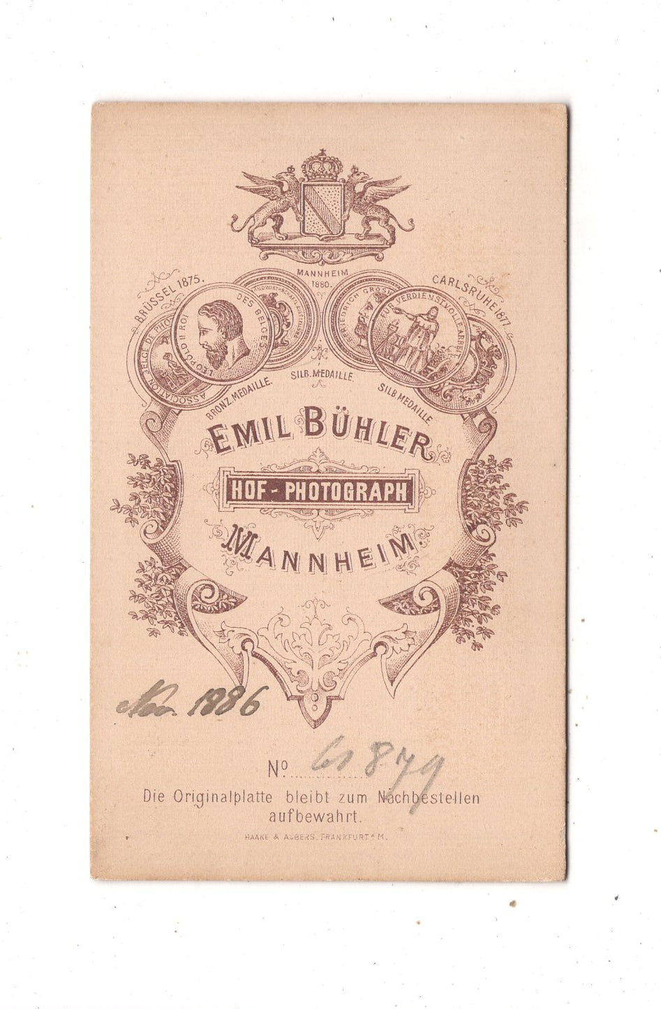 Fotografie Niedliche kleine Kinder - Mannheim 1886