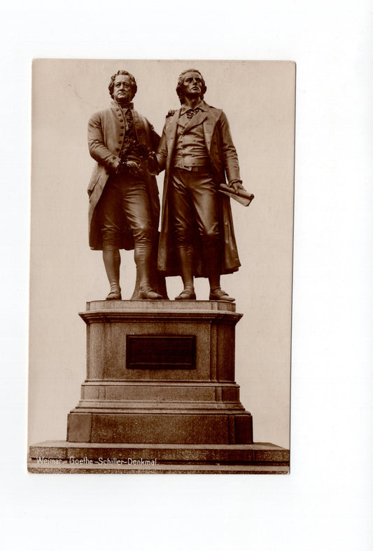 Ansichtskarte Weimar / Goethe-Schiller-Denkmal