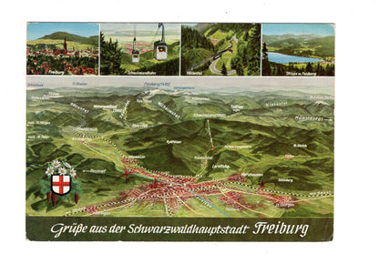 Ansichtskarte Grüße aus der Schwarzwaldhauptstadt Freiburg / G1-64