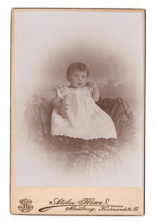 Fotografie Schönes Kinderbild / Baby - Hamburg 1890er / CAB U-32