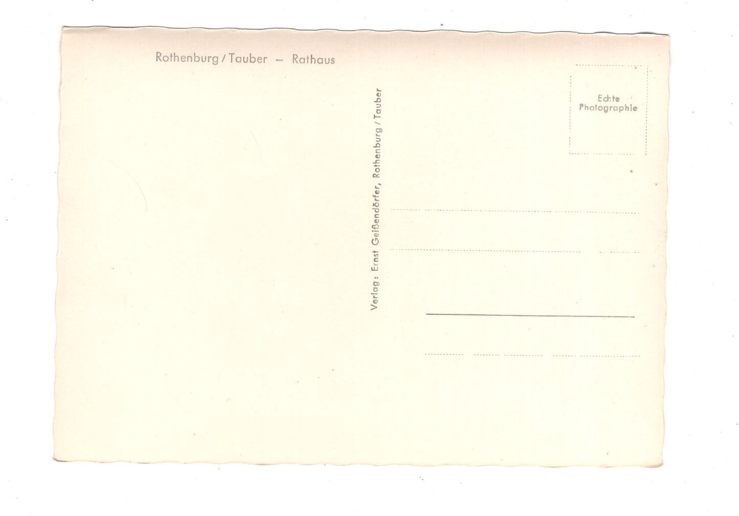 Ansichtskarte Rothenburg / Tauber / Rathaus